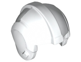 Minifigure, Headgear Helmet SW Rebel Pilot, Plain: {бял}