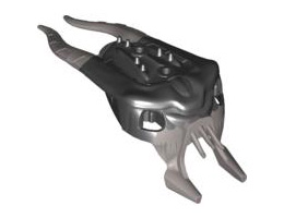 Bionicle Head, Barraki Mantax, Marbled Pearl Light Gray Pattern: {черен}