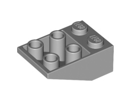 Покривна плочка 2X3/25° инверсна: {умерено каменно сив}