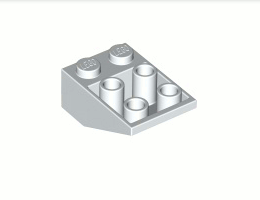 Покривна плочка 2X3/25° инверсна : {бял}