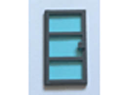 Door 1 x 4 x 6 with 3 Panes with Trans-Light Blue Glass: {тъмно каменно сив}