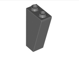 Покривна плочка 1X2x3/74° инверсна : {тъмно каменно сив}
