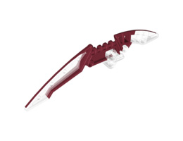 Bionicle Weapon Staff of Light Blade, Marbled Dark Red Pattern: {млечно бял}