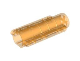 Cylinder 9 x 4 x 2 Tapered with Flat Bottom, Pin Holes: {прозрачно ярко оранжев}