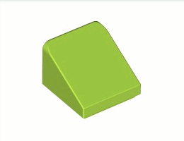 Покривна плочка 1X1X2/3, гладка : {ярко жълто-зелен}