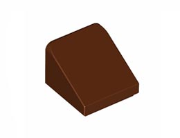 Покривна плочка 1X1X2/3, гладка : {червеникаво-кафяв}