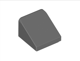 Покривна плочка 1X1x2/3, гладка : {тъмно каменно сив}