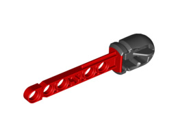 Projectile Arrow, Liftarm Shaft with Hollow Black Rubber End: {ярко червен}