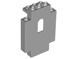 Стенен елемент 1X5X6 с прозорец: {умерено каменно сив}