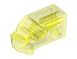 Bionicle Head Connector Block Eye/Brain Stalk - Short: {прозрачно флуорисциращо зелен}