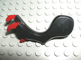 Dragon Arm with Dark Red Claws - Right: {черен}