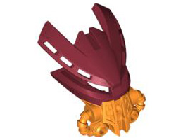 Bionicle Mask Arthron with Orange Face: {нов тъмно червен}