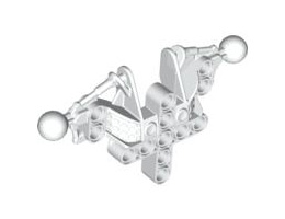Bionicle Toa Inika Upper Torso / Shoulders Section: {бял}