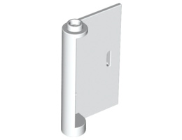 Door 1 x 3 x 4 Right - Open Between Top and Bottom Hinge: {бял}