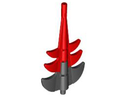 Dragon Tail Barbed with Marbled Red Pattern: {черен}