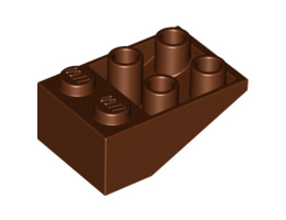 Покривна плочка 2X3/25° инверсна : {червеникаво-кафяв}