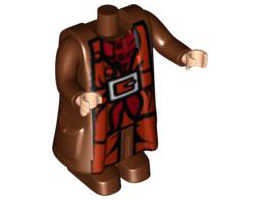 Body Giant, HP Hagrid, Shirt and Belt Pattern - with Arms and Light Nougat Movable Hands : {червеникаво-кафяв}