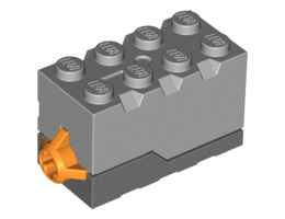 Electric, Sound Brick 2 x 4 x 2 with Light Bluish Gray Top and Roaring Animal Sound: {тъмно каменно сив}