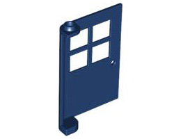 Door 1 x 4 x 5 with 4 Panes: {земно син}