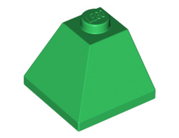 Ъглова тухличка 2X2/45° отвън: {тъмно зелен}