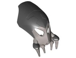 Bionicle Mask Kirop with Black Top: {сребрист}