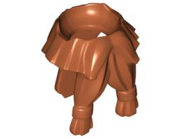 Minifigure, Beard, Tied with Hair in Back: {тъмно оранжев}