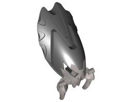 Bionicle Mask Shelek with Black Top: {сребрист}