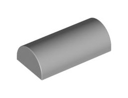 Заоблен ръб на покрив 2X4X1: {умерено каменно сив}