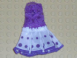 Belville, Clothes Dress (Adult) Sleeveless Net Top, White Skirt with Purple Dots Pattern: {ярко виолетов}