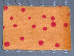 Belville Cloth Blanket 4 x 5 with Red Spots Pattern: {ярко жълто-оранжев}