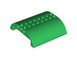 Slope, Curved 8 x 8 x 2 Double: {тъмно зелен}
