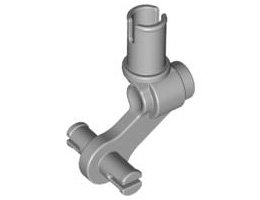 Technic Pin with Dual Wheels Holder: {умерено каменно сив}