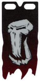 Plastic Flag 4 x 8 1/2 Tattered with Fantasy Era Troll Skull Pattern: {неопределен}