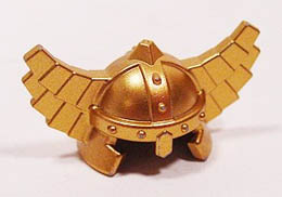 Minifigure, Headgear Helmet with Wings: {златно мастило}