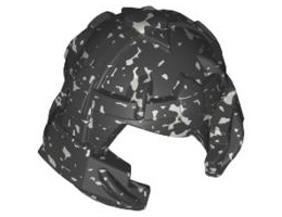 Minifigure, Headgear Helmet Castle with Cheek Protection and Thin Bands (Troll): {студено сребрист, дифузен}