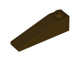 Покривна плочка 1X4x1: {тъмно кафяв}