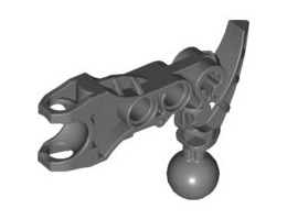 Bionicle Arm Av-Matoran with Ball Joint and Ball Socket: {тъмно каменно сив}