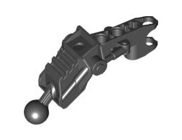 Bionicle Av-Matoran Leg Section with Ball Joint and Ball Socket: {черен}