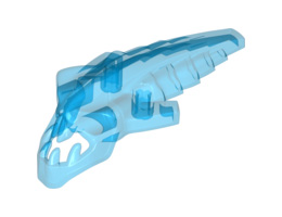 Bionicle Head, Barraki Takadox with Marbled Blue Pattern : {фосфористиращо бял}