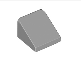 Покривна плочка 1X1X2/3, гладка: {умерено каменно сив}