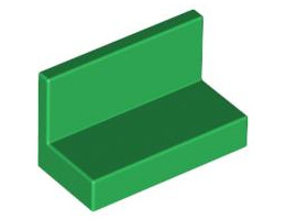 Стенен елемент 1X2X1 (*) с прави ъгли: {тъмно зелен}