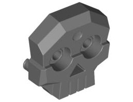 Череп 1X3 1/2 X 3 с щракалка: {тъмно каменно сив}