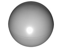Ball, Hard Plastic 52mm D. (Duplo Ball for Ball Tube): {умерено каменно сив}