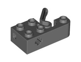 Projectile Launcher, 2 x 4 with 5 Studs, Axle Hole and Pin Launching Lever: {тъмно каменно сив}