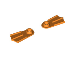 Minifigure, Footgear Flippers, 2 on Sprue : {ярко оранжев}