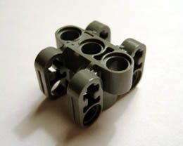 Technic, Axle and Pin Connector Block 3 x 3 x 2 (Linear Actuator Holder): {тъмно каменно сив}