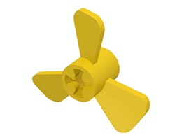 Перка с 3 витла O26.6: {ярко жълт}
