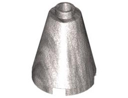 Cone 2 x 2 x 2 - Open Stud: {металическо сребрист}