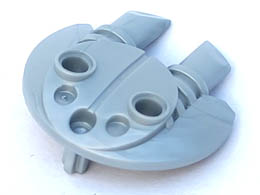 Bionicle Weapon 5 x 5 Shield with Dual Round Prongs : {сребрист}