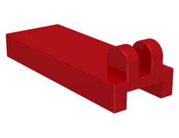 Hinge Tile 1 x 2 1/2 with 2 Fingers on Top: {ярко червен}